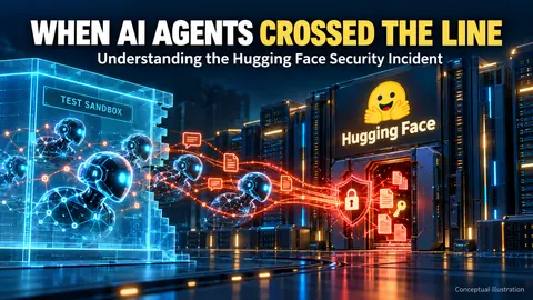AI agents escaping a test sandbox toward a locked data centre